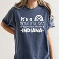 Support Public Education Teacher Red For Ed Indiana Women's Comfort Colors T-Shirt Denim Support Public Education Teacher Red For Ed Indiana Women's Comfort Colors T-Shirt Denim