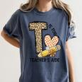 T Is For Teacher’s Aide Back To First Day Of School Leopard Men Women Girls Kids Women's Comfort Colors T-Shirt Denim T Is For Teacher’s Aide Back To First Day Of School Leopard Men Women Girls Kids Women's Comfort Colors T-Shirt Denim