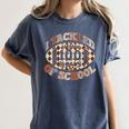 I Tackled 100 Days Of School Football Boys Girls Teachers Women's Comfort Colors T-Shirt Denim