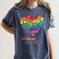 It Takes a Big Heart To Shape Little Minds Teacher Women's Comfort Colors T-Shirt Denim