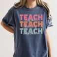 Teach Compassion Kindness Confidence For Teacher Women's Comfort Colors T-Shirt Denim Teach Compassion Kindness Confidence For Teacher Women's Comfort Colors T-Shirt Denim