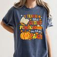 I Teach The Coolest Pumpkins In The Patch Teacher Halloween Women's Comfort Colors T-Shirt Denim I Teach The Coolest Pumpkins In The Patch Teacher Halloween Women's Comfort Colors T-Shirt Denim