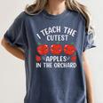 I Teach The Cutest Apples In The Orchard Cute Fall Teacher Women's Comfort Colors T-Shirt Denim I Teach The Cutest Apples In The Orchard Cute Fall Teacher Women's Comfort Colors T-Shirt Denim