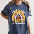 I Teach The Cutest Bees In The Beehive Teachers Day Women's Comfort Colors T-Shirt Denim I Teach The Cutest Bees In The Beehive Teachers Day Women's Comfort Colors T-Shirt Denim