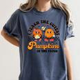 I Teach The Cutest Pumpkins In The Patch Halloween Teacher For Men Women Kids Women's Comfort Colors T-Shirt Denim I Teach The Cutest Pumpkins In The Patch Halloween Teacher For Men Women Kids Women's Comfort Colors T-Shirt Denim