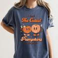I Teach The Cutest Pumpkins In The Patch Retro Teacher Fall Women's Comfort Colors T-Shirt Denim I Teach The Cutest Pumpkins In The Patch Retro Teacher Fall Women's Comfort Colors T-Shirt Denim