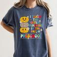 I Teach The Cutest Pumpkins Preschool Teacher Halloween Women's Comfort Colors T-Shirt Denim
