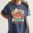 Teach Love Inspire Retro Groovy Daisy Back To School Teacher For Men Women Kids Women's Comfort Colors T-Shirt Denim Teach Love Inspire Retro Groovy Daisy Back To School Teacher For Men Women Kids Women's Comfort Colors T-Shirt Denim