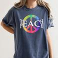 Teach Peace For Teachers And Educators Counselor Women's Comfort Colors T-Shirt Denim