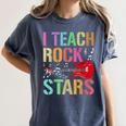I Teach Rockstars Band Vibes Teacher Rocks My Music Teaching Women's Comfort Colors T-Shirt Denim I Teach Rockstars Band Vibes Teacher Rocks My Music Teaching Women's Comfort Colors T-Shirt Denim