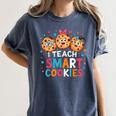 I Teach Smart Cookies Cute Back To School Teacher Women's Comfort Colors T-Shirt Denim I Teach Smart Cookies Cute Back To School Teacher Women's Comfort Colors T-Shirt Denim