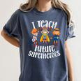 I Teach Superheroes Cute Back To School Teacher Women's Comfort Colors T-Shirt Denim I Teach Superheroes Cute Back To School Teacher Women's Comfort Colors T-Shirt Denim