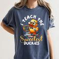 I Teach The Sweetest Duckies Teacher Rubber Duck Teaching Women's Comfort Colors T-Shirt Denim I Teach The Sweetest Duckies Teacher Rubber Duck Teaching Women's Comfort Colors T-Shirt Denim