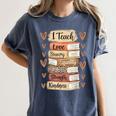 I Teach History Month Black Teacher Melanin Women's Comfort Colors T-Shirt Denim