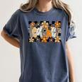 Teacher Appreciation Boho Floral Leopard Checkered Women's Comfort Colors T-Shirt Denim