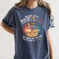 Teacher We Are Like a Box Of Crayons Women's Comfort Colors T-Shirt Denim