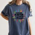 Teacher Flair Pen Art Lover School Supplies Women's Comfort Colors T-Shirt Denim Teacher Flair Pen Art Lover School Supplies Women's Comfort Colors T-Shirt Denim