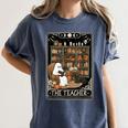 The Teacher Ghost Book Reading Books Lover Halloween Women's Comfort Colors T-Shirt Denim The Teacher Ghost Book Reading Books Lover Halloween Women's Comfort Colors T-Shirt Denim