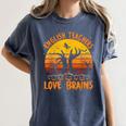 Teacher Halloween All English Teachers Love Brains Women's Comfort Colors T-Shirt Denim Teacher Halloween All English Teachers Love Brains Women's Comfort Colors T-Shirt Denim