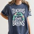 Teacher Halloween Shirt Women Men Teachers Love Brains Women's Comfort Colors T-Shirt Denim Teacher Halloween Shirt Women Men Teachers Love Brains Women's Comfort Colors T-Shirt Denim