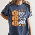 Teacher Halloween Tshirts I Teach The Cutest Pumpkins Women's Comfort Colors T-Shirt Denim