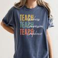 Teacher Kindness Compassion Confidence Teaching Women's Comfort Colors T-Shirt Denim