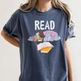 Teacher Library Read Book Club Piggie Elephant Pigeons Men Women Kids Women's Comfort Colors T-Shirt Denim Teacher Library Read Book Club Piggie Elephant Pigeons Men Women Kids Women's Comfort Colors T-Shirt Denim