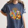 Teacher Life Back To School It's A Great A Day To Be A Lion Women's Comfort Colors T-Shirt Denim Teacher Life Back To School It's A Great A Day To Be A Lion Women's Comfort Colors T-Shirt Denim