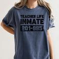 Teacher Life Jail Inmate Prisoner Halloween Costume Women's Comfort Colors T-Shirt Denim Teacher Life Jail Inmate Prisoner Halloween Costume Women's Comfort Colors T-Shirt Denim