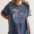 This Teacher Loves Her Police Officer Wife Saying Women's Comfort Colors T-Shirt Denim