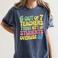 Teacher Overuse 67 Teacher Women's Comfort Colors T-Shirt Denim Teacher Overuse 67 Teacher Women's Comfort Colors T-Shirt Denim