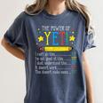 Teacher Power Of Yet Cant Do This Inspirational Women Men Women's Comfort Colors T-Shirt Denim Teacher Power Of Yet Cant Do This Inspirational Women Men Women's Comfort Colors T-Shirt Denim