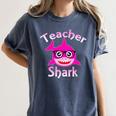 Teacher Shark Female Teacher Women's Comfort Colors T-Shirt Denim Teacher Shark Female Teacher Women's Comfort Colors T-Shirt Denim