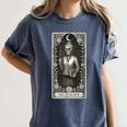 The Teacher Skeleton Tarot Card Women's Comfort Colors T-Shirt Denim The Teacher Skeleton Tarot Card Women's Comfort Colors T-Shirt Denim