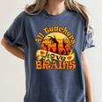 Teacher All Teachers Love Brains Halloween Party Women's Comfort Colors T-Shirt Denim