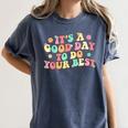 Teacher Testing Shirt It's A Good Day To Do Best Groovy Women's Comfort Colors T-Shirt Denim Teacher Testing Shirt It's A Good Day To Do Best Groovy Women's Comfort Colors T-Shirt Denim