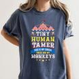 Teacher Tiny Human Tamer This My Circus These Are My Monkeys Women's Comfort Colors T-Shirt Denim
