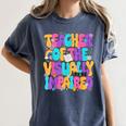 Teacher Of The Visually Impaired Blindness Awareness Women's Comfort Colors T-Shirt Denim