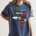 Teacher I Will Read Book On Boat Kids Women Bookworm Women's Comfort Colors T-Shirt Denim Teacher I Will Read Book On Boat Kids Women Bookworm Women's Comfort Colors T-Shirt Denim