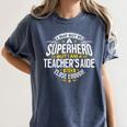 Teachers Aide Idea Professional Superhero Teachers Aides Men Women Women's Comfort Colors T-Shirt Denim