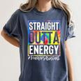 Teacher's Assistant Straight Outta Energy Teaching Tie Dye For Men Women Women's Comfort Colors T-Shirt Denim