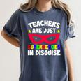 Teachers Are Just Superheroes In Disguise School Women's Comfort Colors T-Shirt Denim Teachers Are Just Superheroes In Disguise School Women's Comfort Colors T-Shirt Denim