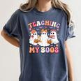 Teaching My Boos Cute Spooky Ghost Teacher Halloween Women Women's Comfort Colors T-Shirt Denim