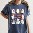 Teaching My Boos Teacher Cute Ghost Groovy Teacher Halloween Women's Comfort Colors T-Shirt Denim Teaching My Boos Teacher Cute Ghost Groovy Teacher Halloween Women's Comfort Colors T-Shirt Denim