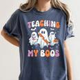Teaching My Boos Teacher Cute Ghost Teacher Halloween Women's Comfort Colors T-Shirt Denim Teaching My Boos Teacher Cute Ghost Teacher Halloween Women's Comfort Colors T-Shirt Denim