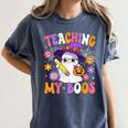 Teaching My Boos Teacher Ghost Teach Halloween Teacher Women's Comfort Colors T-Shirt Denim Teaching My Boos Teacher Ghost Teach Halloween Teacher Women's Comfort Colors T-Shirt Denim