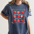 Teaching Is My Jam Strawberry Kinder Team Teacher Women's Comfort Colors T-Shirt Denim Teaching Is My Jam Strawberry Kinder Team Teacher Women's Comfort Colors T-Shirt Denim