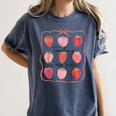 Teaching Is My Jam Teacher Team Crew Cute Strawberry Girls Women's Comfort Colors T-Shirt Denim