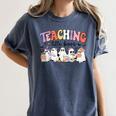Teaching My Little Boos Teacher Ghost Teacher Halloween For Men Women Kids Women's Comfort Colors T-Shirt Denim