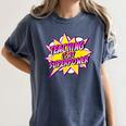 Teaching Is My Superpower Retro Comic Super Teacher Women's Comfort Colors T-Shirt Denim Teaching Is My Superpower Retro Comic Super Teacher Women's Comfort Colors T-Shirt Denim